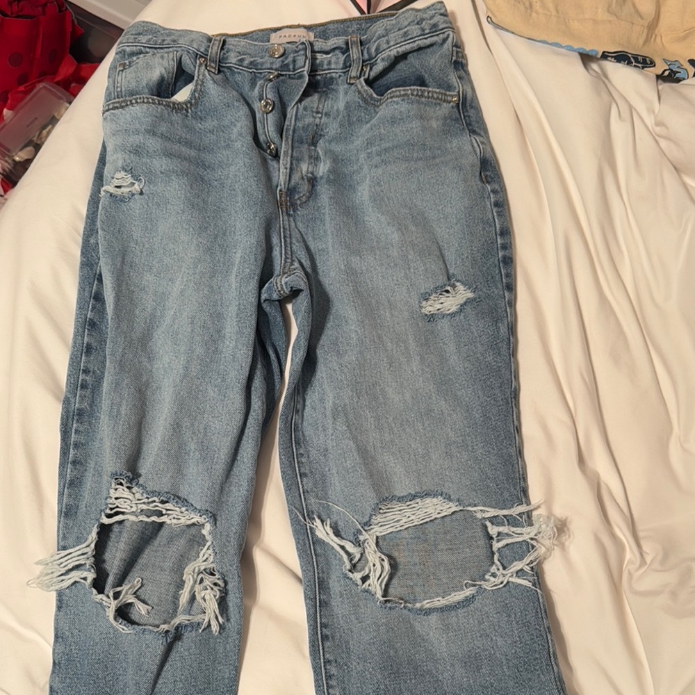 Distressed Light Blue Women's Jeans